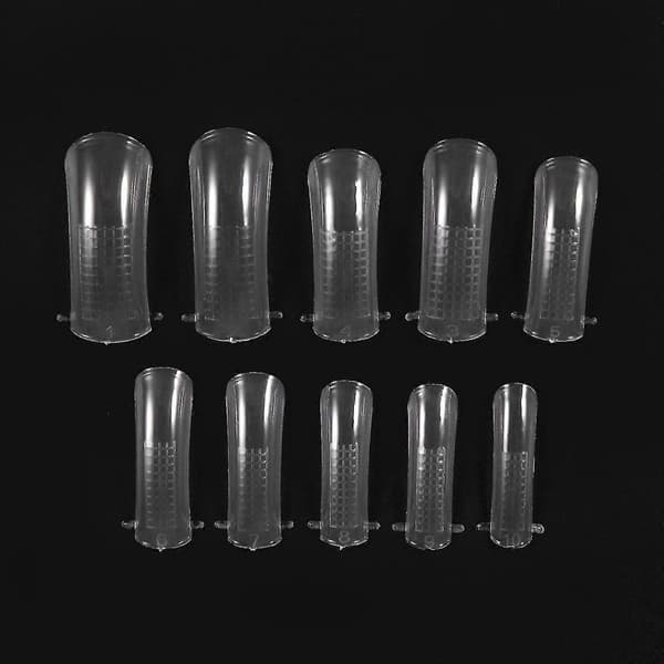 100 st/ask Quick Mold Tips Nagel UV-förlängning DIY Transparent