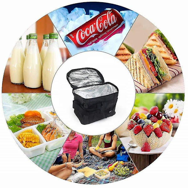 Lubardy 10l Kylväska Isolerad Lunchväska Picknickväska Stor hopfällbar