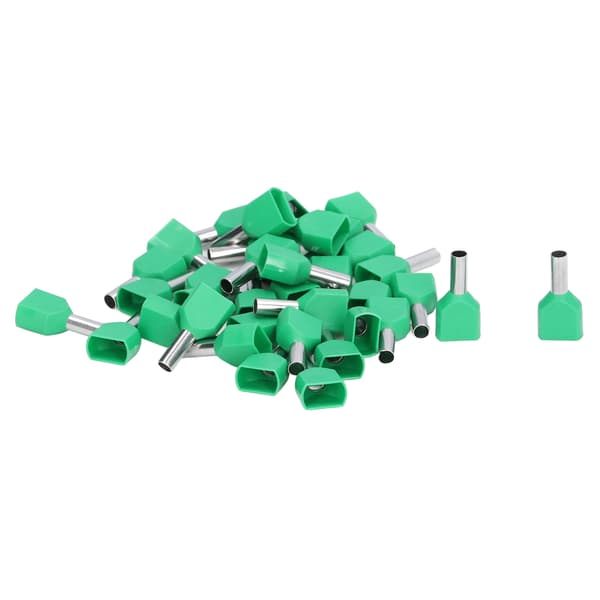 100 stk. isolerede ledningsstift-endeterminaler Kobber PVC-forisolerede ender Koldpressede terminaler