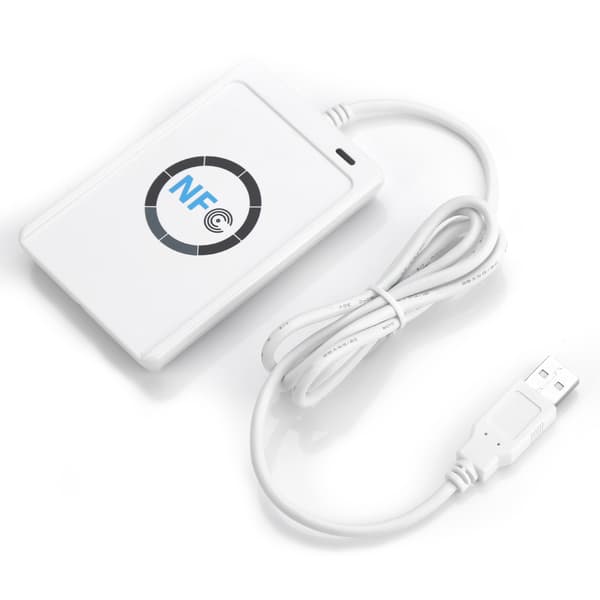 NFC RFID-leser/skriver ACR122U ISO 14443A / b Gratis programvare i hvit