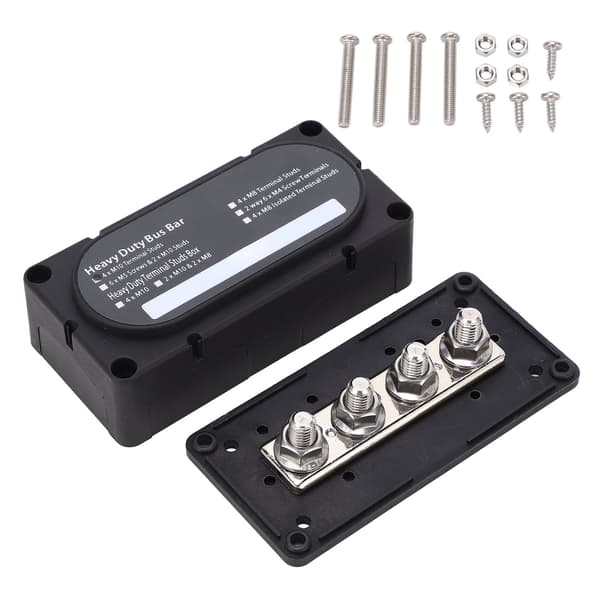 Robust Busbarboks DC48V 300A Brandsikker Rustfri til 12-48V Biler Lastbiler Campingvogne Skibe Både