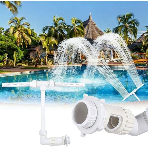 Kaskadefontæne til fritstående pools, dobbelt forfriskende fontæne til poolfester, have, terrasse, gårdhave, bondegård