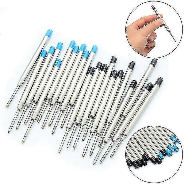 10 stk. refills til kuglepenne i blåt blæk, Parker-stil, standard, 1,0 mm, med spids, medium - WK Blue