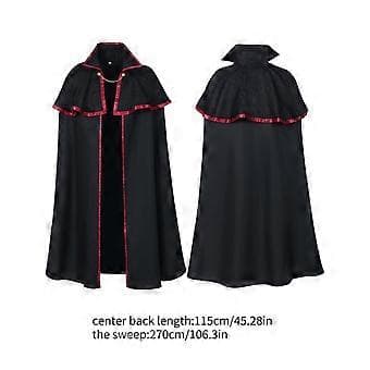 Middelalderkappe Halloween Kappe Lang Kappe Vampyrkappe Halloween Kostumer Kappe til Heks Cosplay Karnevaler