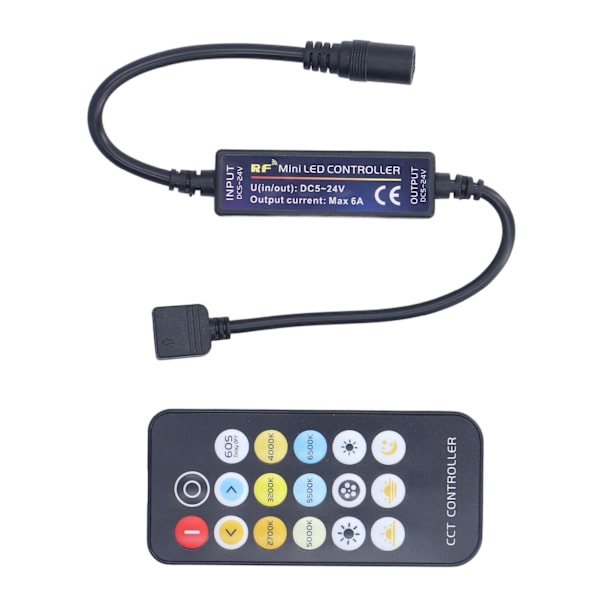 Mini RF Lysdæmper LED Farvetemperatur Kontroller 17 Taster Strip Lys