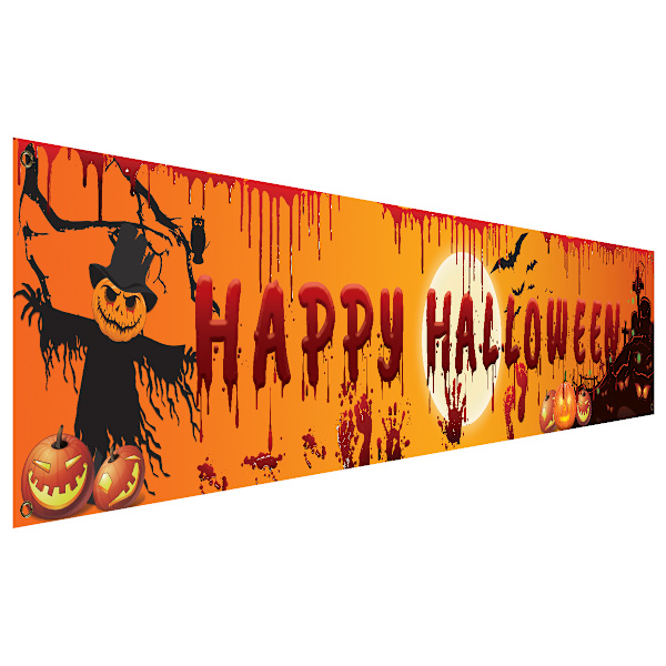 Halloween-juhlat banneripihan koristeluteema Bannerin taustan asettelu Vedä lippu