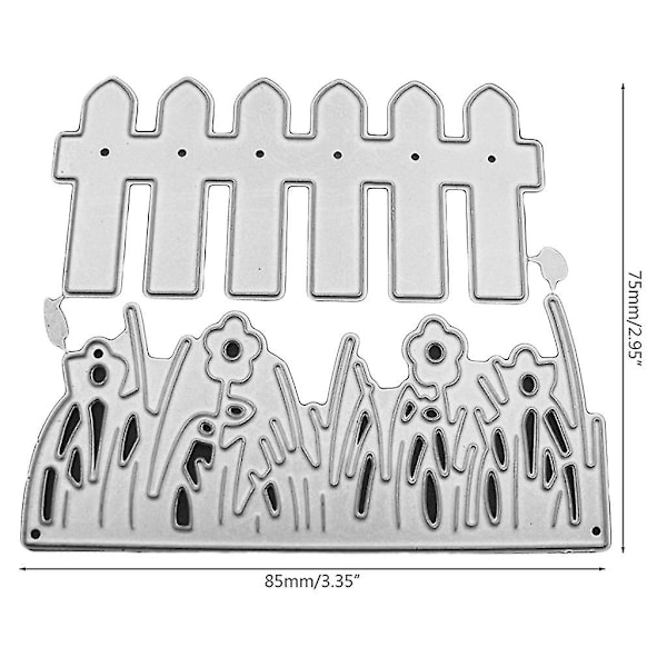 Staket Blommor Metall Skärverktyg Stencil Gör själv Scrapbooking Album Stämpel Papper Kort Prägling Dekor Hantverk