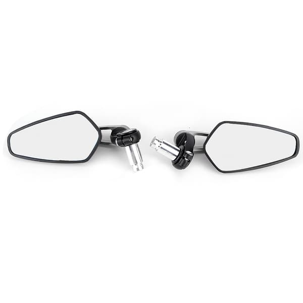 Motorcykel CNC aluminium bakre sidospegelreflektor - Set om 2, Silver