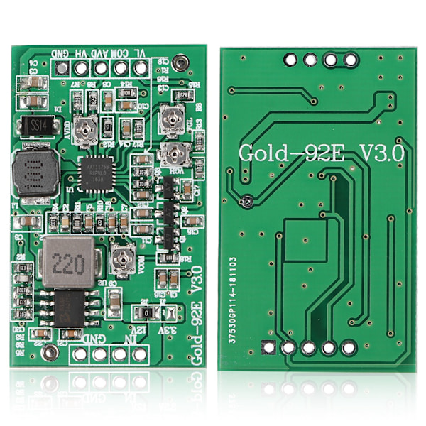 Zhide Boost Board Modul LCD TCON Board VGL VGH VCOM AVDD 4 Justerbar Guld 92E