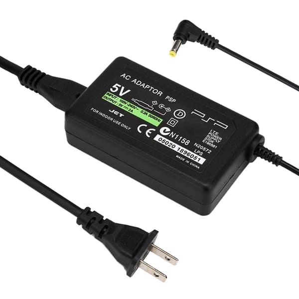 PSP Spilkonsoladapter - 5V/2A oplader (US 100-240V)