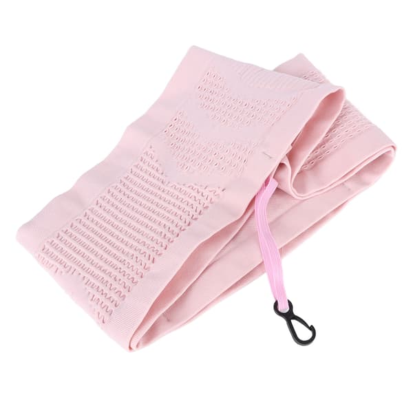 Dold midjeväska stor kapacitet 4 fickor andningsbar elastisk krok rosa M