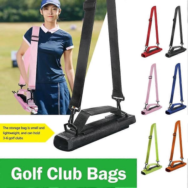 Mini lättviktig nylon golfklubba bärväska drivväska golfträningsväska Black
