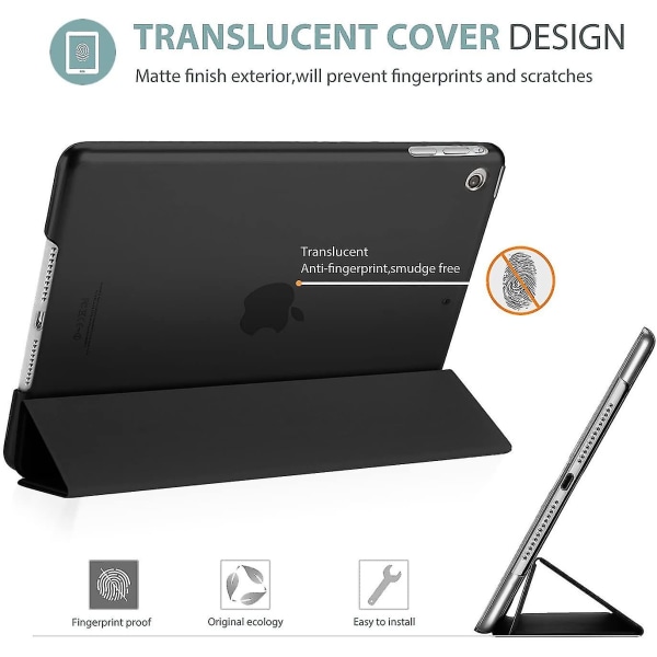 Procase Smart Case for iPad Air 4. generasjon, Ultratynn og Lett Stativveske, Automatisk Søvn/Våkne, Kompatibel med Apple iPad Air