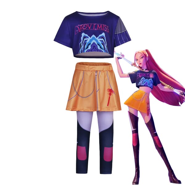 【BQ】Demon Slayer Cosplay Kostym för Rumi | Jacka, Foder och Shorts Set Rumi (jacka + foder + shorts)-FF- Rumi (jacket + lining + shorts) Rumi (jacket + lining + shorts) 130