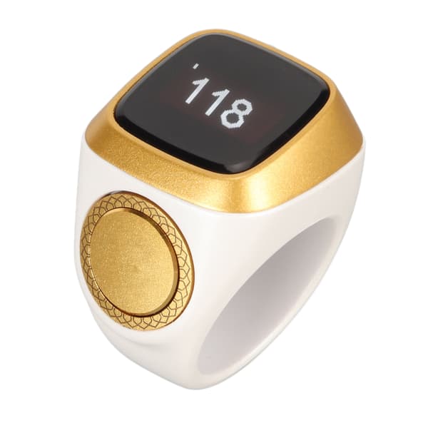 18mm 0.49in Elektronisk Digital Teller Ring Vibrasjons Påminnelse Hvit