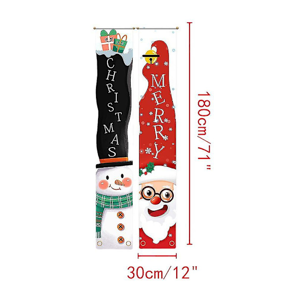 Glædelig jul Udendørs Banner hængende skilt Hjem Xmas Decors Ornamenter A