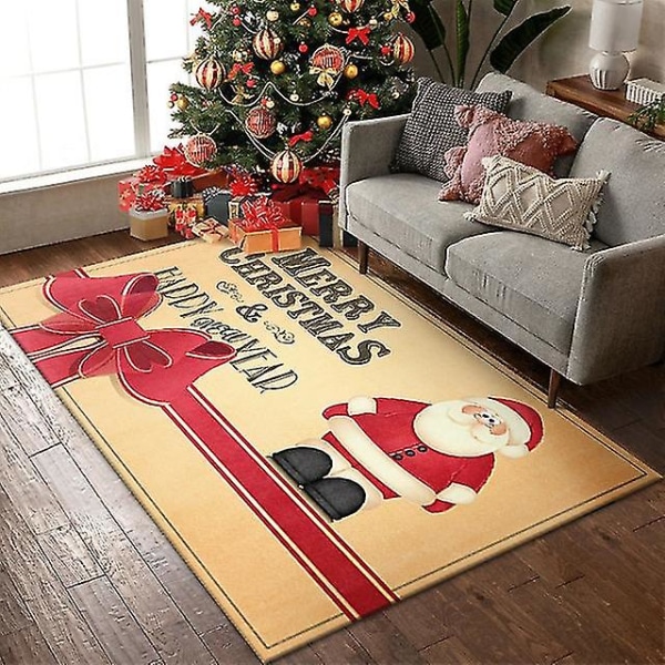 Hjemmedekorasjon Moderne 3d juledekor Inngang Teppe Stue Sofabord Teppe Julenissematte Soveromstepper 3 80x120cm