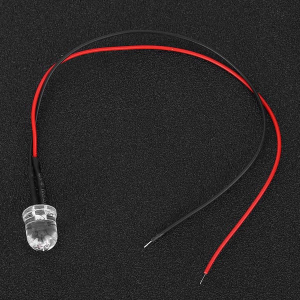 50 stk. 12V LED Pre Wired Lysdiode 10 mm Rundt Hode Lysperle DIY Deler Oransje Belysning