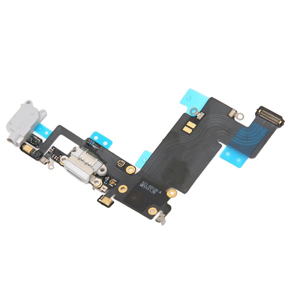 Laderportmodul USB Laderport Dockkontakt Mikrofon Hodetelefon Flexkabel Modul for iPhone 6S Plus Grå