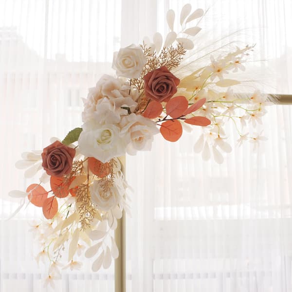 Konstgjorda Blommor Swag Bröllopsbåge Dekoration Välkomstskylt