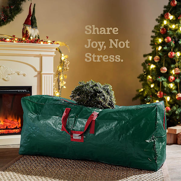 Hhcx-large Christmas Tree Storage Bag - Fits Up To 9 Ft Tall Holiday Artificial Disassembled Trees With Durable Reinforced Handles & Dual Zipper - Wat green 135*34*68cm