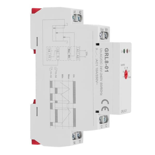 GRL8-01 Vätskenivåkontrollrelä Vattennivåkontroller 10A AC/DC 24V-240V