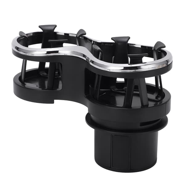 Universal 2-i-1 bilkoppholder - svart