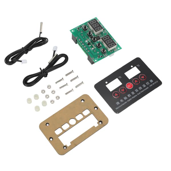 220V Temperaturregulator Digital Display Dobbelt Relæ Termostat Regulator Modul HWW1012