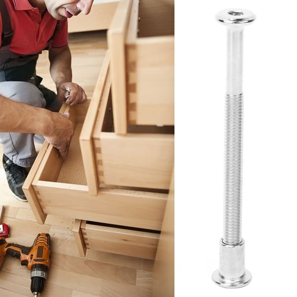 10 par Hex Socket Skruv Mutter Kit 12mm Nickelpläterad Kolstål Skruv Mutter Kit M6 x 80