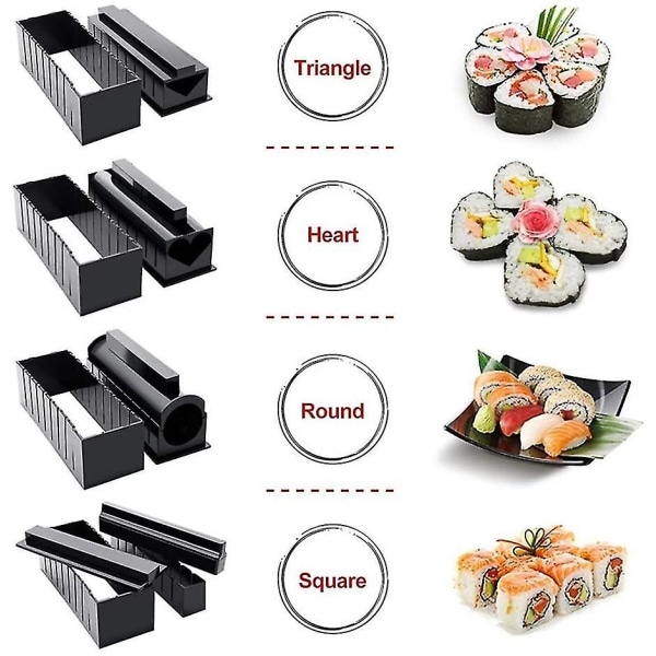Sushi Maker Kit 10 stykker Komplet Sushi Maker Kit Diy Sushi Sæt til begyndere Nem Sushi Maker Nem og sjov også som gave