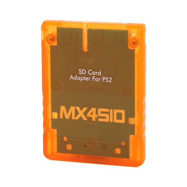 Stabil erstatningshukommelseskortlæser til PS2 - MX4SIO SIO2SD Adapter (Transparent Orange)