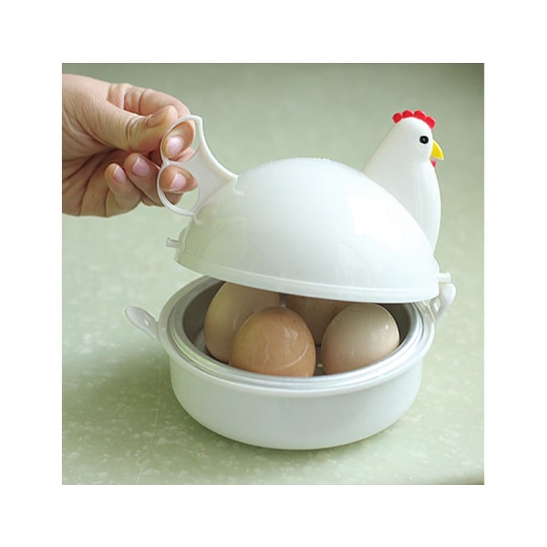 Kycklingform 4 ägg Ångkokare Kök Mikrovågsugn Tillbehör Spisverktyg