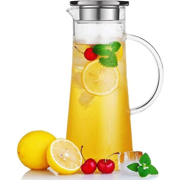 Glaskande, 1500ml glaskande med filterdæksel