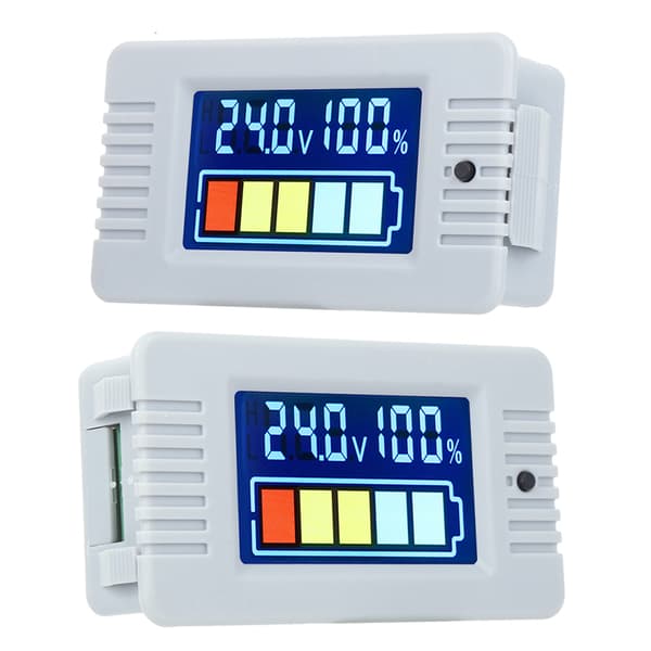 LCD Digital Voltmeter Strømtester 0 100V Batterikapacitetsindikator Måler