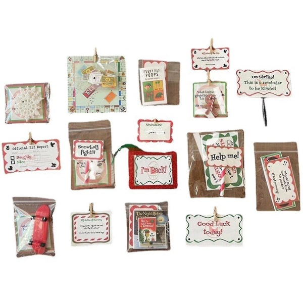 Elf Magic Kit 24 eller 30 dagars jul, roliga julaktiviteter, julnedräkningspresent, tomtekit, tomte 24 Days
