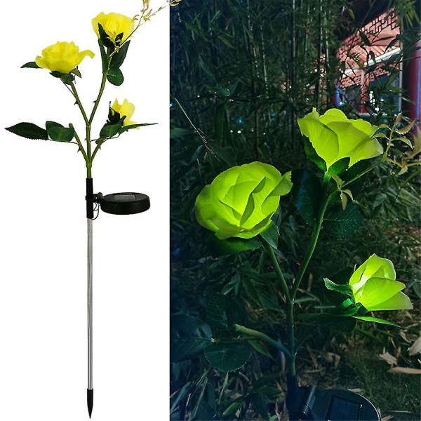 4 st Solar Lights Med Rose Flowers Lights, Landskap