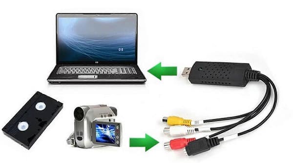 【BQ】VHS til USB-konverter PC-adapter TV Audio Video DVD USB 2.0 WinXP/2000