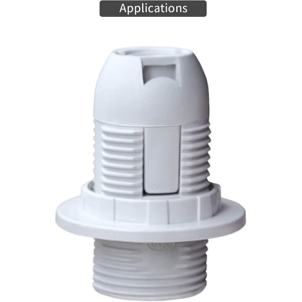 Plastskruvlampor Lamphållare Twist Lock Socket Ersättningsring, lampskärm