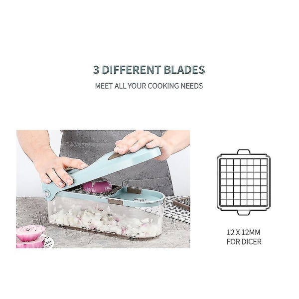 Multifunktionell lökgrönsakshackare Slicer Slicer Cutter