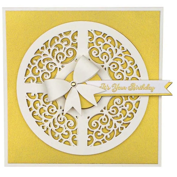 Ihålig cirkel Blomma Skärning Form Scrapbooking Prägling Papper Hantverk Stencil Form