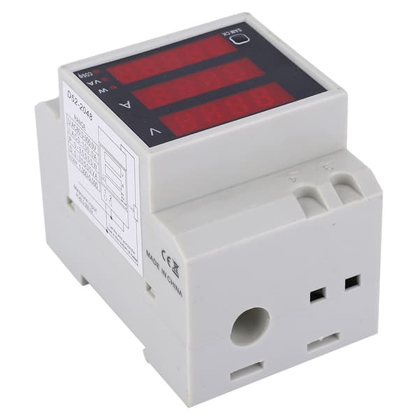 D52-2048 Multifunktionsmåler Skinne Digitalt Display AC Spænding Strøm Effektfaktor Måler AC80~300V 100A