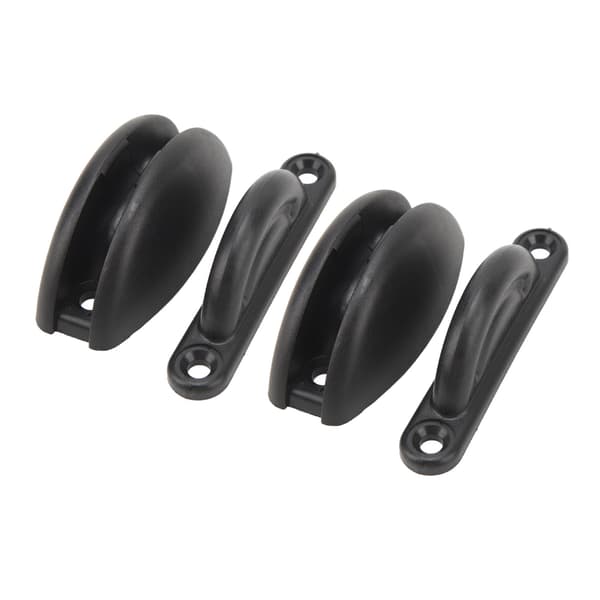RV Dørholder Kit Bueformet Nylon Dørstopper Lås Holder til Campingvogn Trailer Autocamper Sort