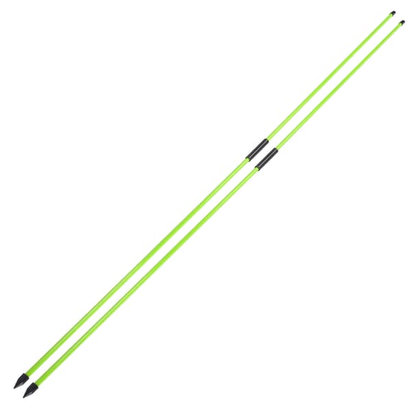 Foldbare Golf Alignment Sticks i Glasfiber, 2 Sektioner, Grønne Retningsindikatorstænger