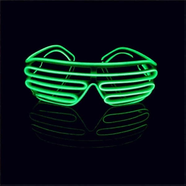 LED Neon Party Briller I Mørkets Rave Til Klubbar Disko Fest Green