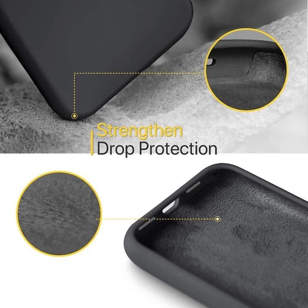 Coque En Silicone Compatible Avec Iphone 11 6,1 Pouces (2019), Protection Complte Du Corps En Caoutchouc Gel Antichoc, Coque De Protection Contre Les cool black For iPhone 13