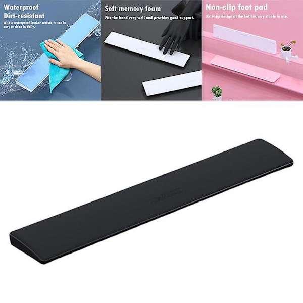 Pu Keyboard Handledsstödsdyna Bekvämt handstöd 104 nycklar Svart