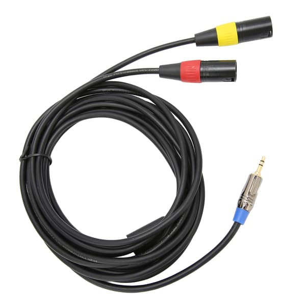 1/8 tommer til XLR Kabel Professionel 3,5 mm til Dobbelt Han XLR Adapter til iPhone PC Laptop 3m/9,8ft