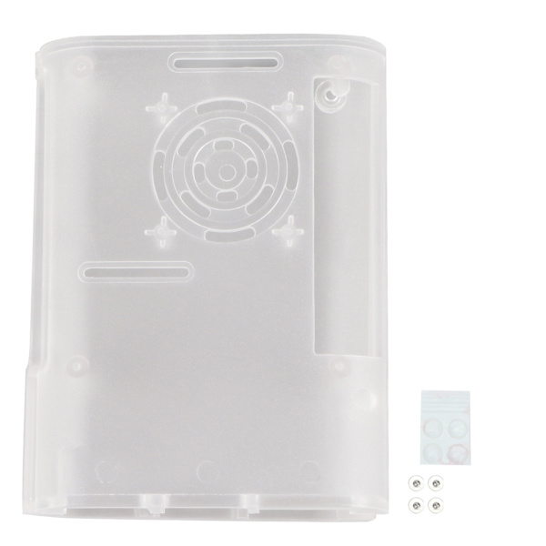 Kabinet til Raspberry Pi 4 Model B ABS Case Microcomputer Køleskal med Skridsikker Måtte