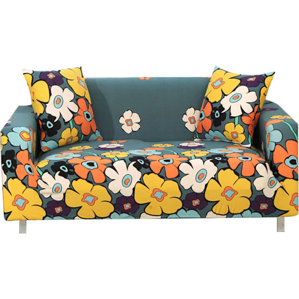 Retro sofatrekk stretch sofatrekk sklisikkert for 2 seter (145-185cm)