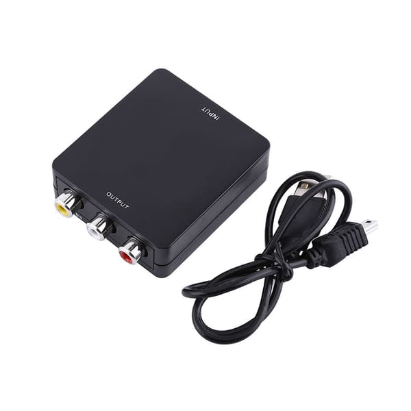 HD til RCA Composite Video Audio Converter 720p/1080p - Sort